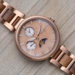 HOLZKERN | Moonbow Damen Armbanduhr (Quarzit / Walnuss)