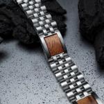 HOLZKERN | Armband Bandlett Pentachord (Koaholz / Silber)