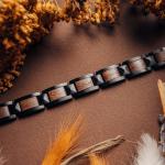 HOLZKERN | Bandlett Armband Rhapsodie Walnussholz Schwarz