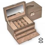 Schmuckkoffer Elly Nature Echtleder (taupe)