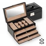 SACHER | Schmuckkoffer Elly New Classic Echtleder schwarz (25.107.010443)