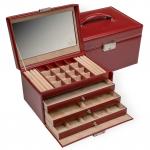 SACHER | Schmuckkoffer Lena Amadora Echtleder rot (77.521.015043)