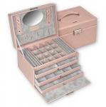 Schmuckkoffer Lena Pastello Echtleder (rosé)