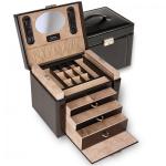 Schmuckkoffer Marta New Classic Echtleder (schwarz)