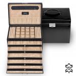 Schmuckkoffer Nina New Classic Echtleder (schwarz)